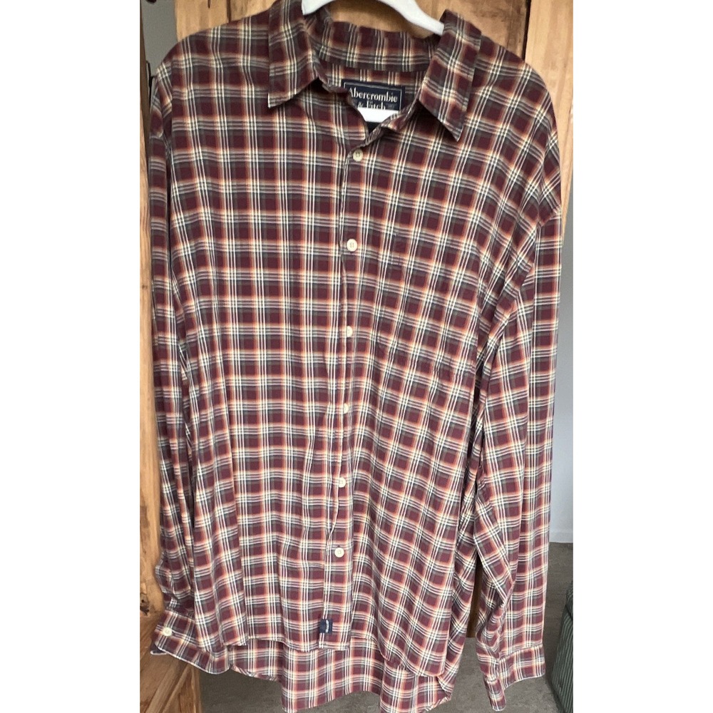 Ambercrambie & Fitch Men's 2XL Button Down Long Sleeve Shirt